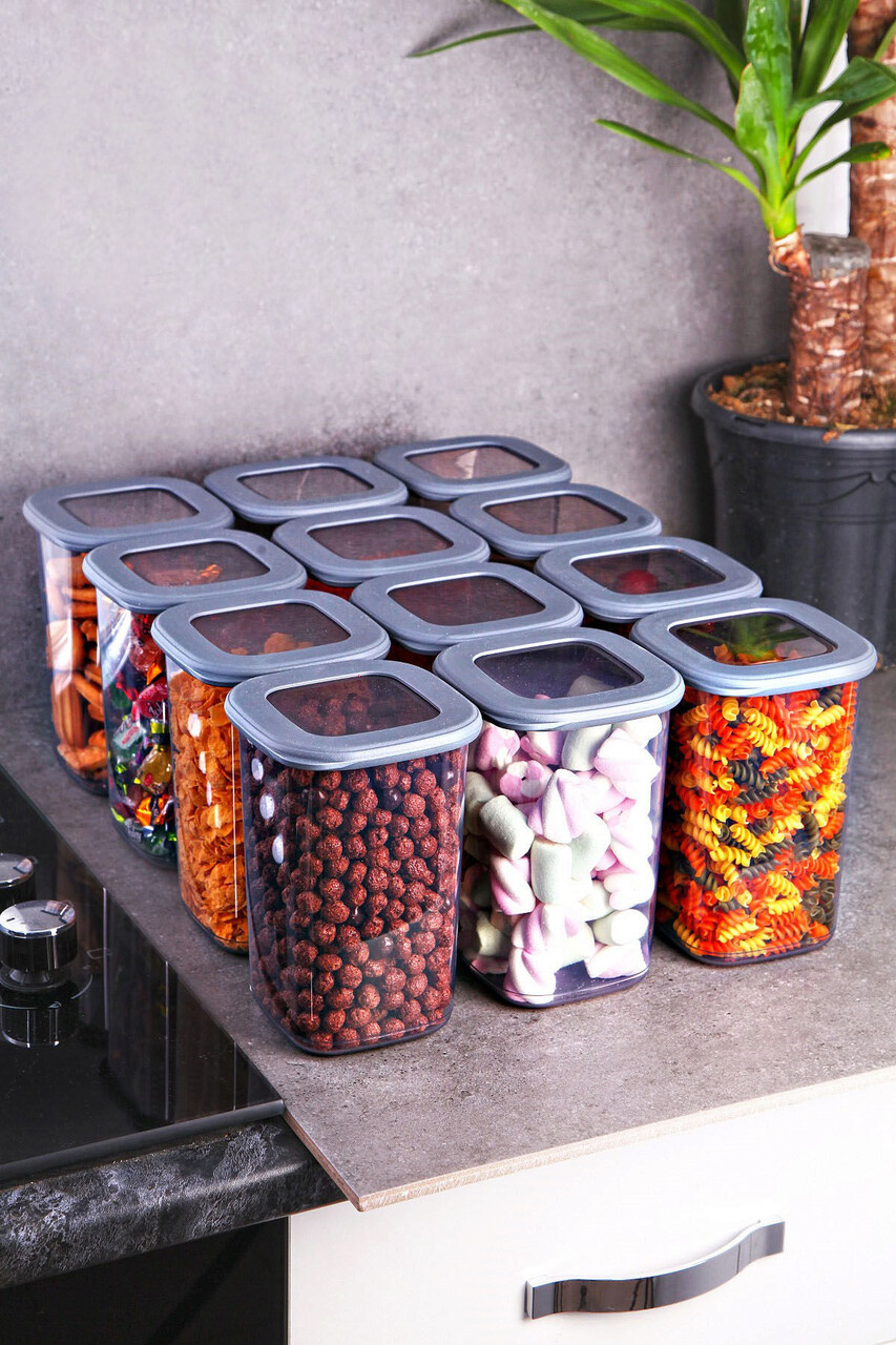 Set recipiente depozitare, Hermia, 430KSV1435, Gri - imagine 6